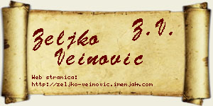 Željko Veinović vizit kartica